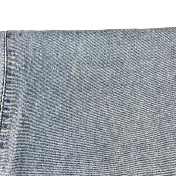 Forever 21 Jeans Women's Light Wash Wide Leg High Rise Exposed Buttons Elastic - Picture 13 of 15